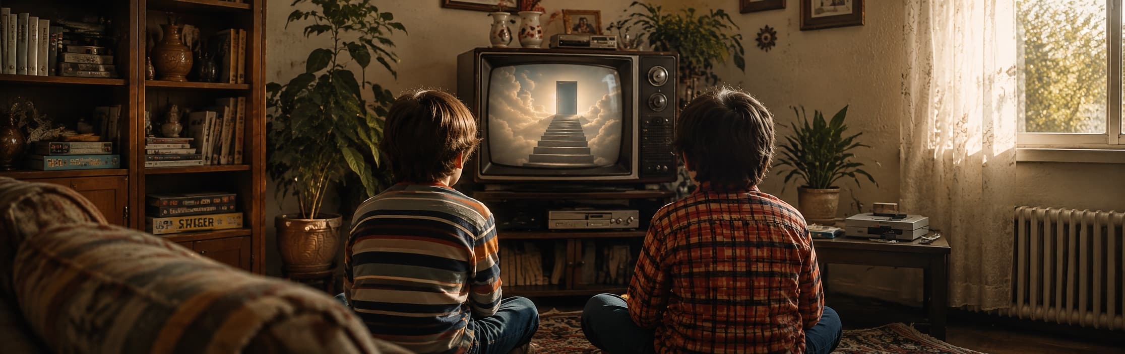 Arlo on the living-room TV